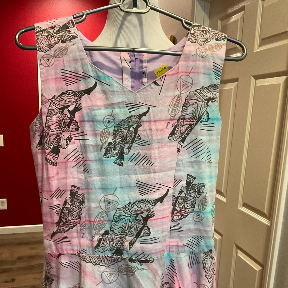 African Print/Material Maxi Dress